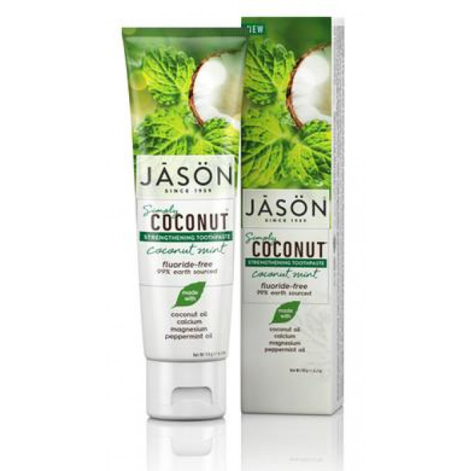 Отбеливающая зубная паста с маслом кокоса Simply Coconut, Jason Natural, 119 г, 18666
  