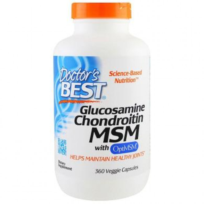 Глюкозамин хондроитин МСМ, Glucosamine Chondroitin MSM, Doctor's Best, 360 капсул, 18712
  