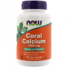 Coral Calcium, Coral Calcium, Now Foods, 1000 mg, 100 Capsules, 19157
 