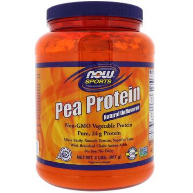 Гороховый протеин неприправленный, Pea Protein, Now Foods, Sports, 907 гр, 19181
  