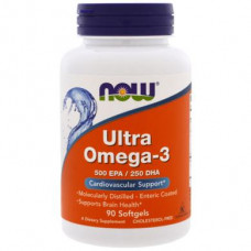 Super Omega 3, Omega-3, Now Foods, 500 EPA / 250 DHA, 90 Capsules, 19237
 