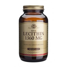 Лецитин, Lecithin, Solgar, неотбеленный, 1360 мг, 100 капсул, 21433
  