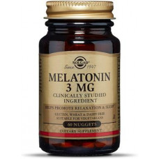 Melatonin, Melatonin, Solgar, 3 mg, 60 Tablets, 21440
 