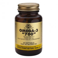 Рыбий жир, Omega-3, Solgar, двойная сила, 700 мг, 30 капсул, 21446
  