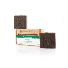 Natural soap Tar with beeswax with a decoction of St. Johns wort, calendula, chamomile, sage, Prakrity, 150 g (75 * 2), 21461
 