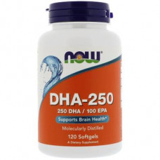 Fish Oil, DHA-250, Now Foods, 120 Capsules, 21733
 