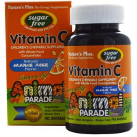 Vitamin C, Childrens Chewable Vitamin C, Natures Plus, Animal Parade, Orange Flavor, 90 Gummies, 21848
 