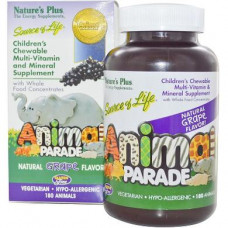 Childrens Vitamins, Childrens Multi-Vitamin & Mineral, Natures Plus, Animal Parade, Cherry Flavor, 120 Animals, 21887
 