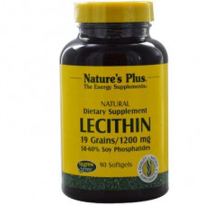 Лецитин, Lecithin, Natures Plus, 1200 мг, 90 капсул, 21922
  