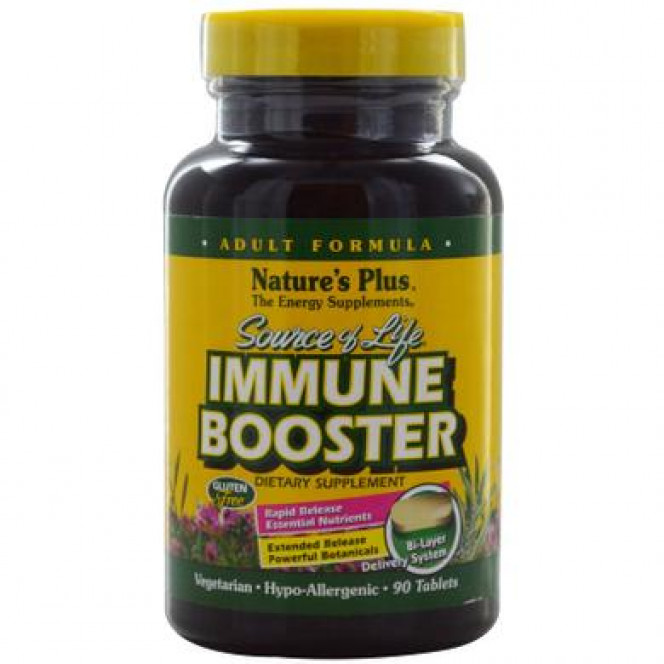 Усиление иммунитета, Immune Booster, Nature's Plus, Source of Life, 90 таблеток, 22014
  