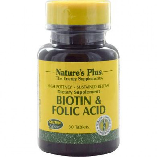 Folic acid and biotin, Biotin & Folic Acid, Nature's Plus, 30 tablets 372, 22053 .. Discounts, promotions, 100% original products. Worldwide shipping, free shipping, world, health, cosmetics, fitness