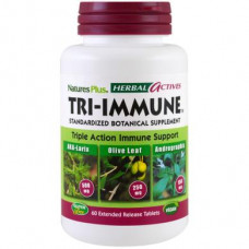 Травяной комплекс для иммунитета, Tri-Immune, Natures Plus, Herbal Actives, 60 таблеток длительного высвобождения, 22162
  