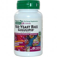 Красный дрожжевой рис, Red Yeast Rice, Natures Plus, Herbal Actives, 450 мг, 60 капсул, 22164
  