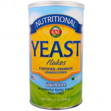 Дрожжи хлопьями, Yeast Flakes, Kal, несладкие, 340 г, 22253
  