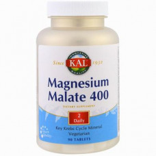 Магний малат, Magnesium Malate, Kal, 400 мг, 90 таблеток, 22255
  