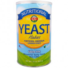 Unsweetened yeast flakes, Yeast Flakes, Kal, 624 g, 22261
 