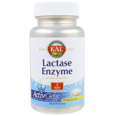 Фермент лактаза, Lactase Enzyme, Kal, 250 мг, 60 капсул, 22271
  