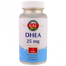 DHEA, DHEA, Kal, 25 mg, 60 tablets, 22298
 