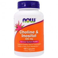 Choline Inositol, Choline Inositol, Now Foods, 500 mg, 100 Capsules, 02251
 