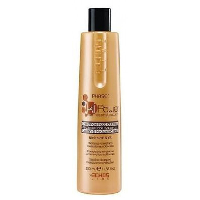 Keratin shampoo for dry and damaged hair, Ki-Power, Echosline, 350 ml 156, 02258 .. Discounts, promotions, 100% original products. Worldwide delivery, free shipping, peace, health, cosmetics, fitness