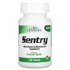 Мультивитамины и минералы, Sentry, Multivitamin & Multimineral, 21st Century, 130 таблеток, 02325
  