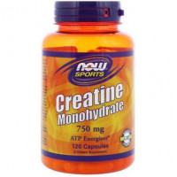 Креатин, Creatine Monohydrate, Now Food, Sports, 750 мг, 120 капсул, 23895
  