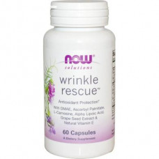 Антиоксиданты (против морщин), Wrinkle Rescue, Now Foods, Solutions, 60 капсул, 23913
  