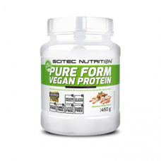 Рисовый протеин, Pure Form Vegan Protein, хрустящая ириска, Scitec Nutrition , 450 г, 25455
  