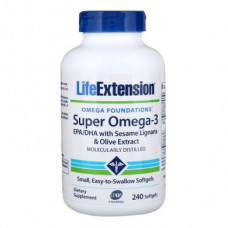 Omega-3, Super Omega-3, Life Extension, 240 Capsules, 25476
 