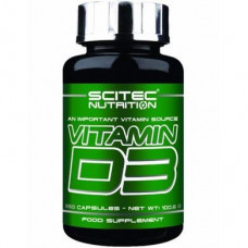 Vitamin D3, 500 mg, Scitec Nutrition, 250 Capsules, 25570
 