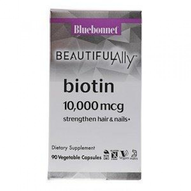 Biotin, Biotin, Bluebonnet Nutrition, Beautiful Ally, 10,000 mcg, 90 Vegetarian Capsules 437, 26776 .. Discounts, Promotions, 100% Original Products Worldwide Shipping Free Shipping World Health Cosmetics Fitness