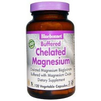 Магний хелат, Chelated Magnesium, Bluebonnet Nutrition, буферизованный, 120 капсул, 26850
  