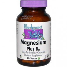 Magnesium Plus B6, Bluebonnet Nutrition, 90 Capsules, Magnesium Plus B-6, 26931
 