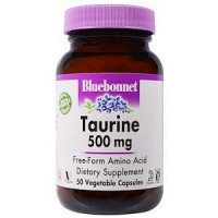 Таурин, Taurine, Bluebonnet Nutrition, 500 мг, 50 капсул, 26968
  