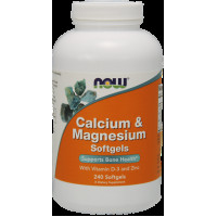 Кальций и магний, Calcium & Magnesium, Now Foods, комплекс, 240 капсул, 02704
  