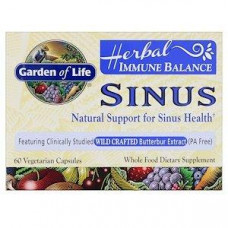 Immune Balance for Sinuses, Garden of Life, 60 Capsules, 27211
 