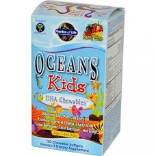 Рыбий жир для детей, Oceans Kids, DHA, Garden of Life, 120шт, 27239
  