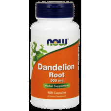 Корень одуванчика, Dandelion Root, Now Foods, 500 мг, 100 капсул, 02724
  