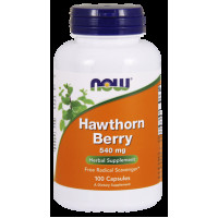 Боярышник, Hawthorn Berry, Now Foods, 540 мг, 100 капсул, 02729
  