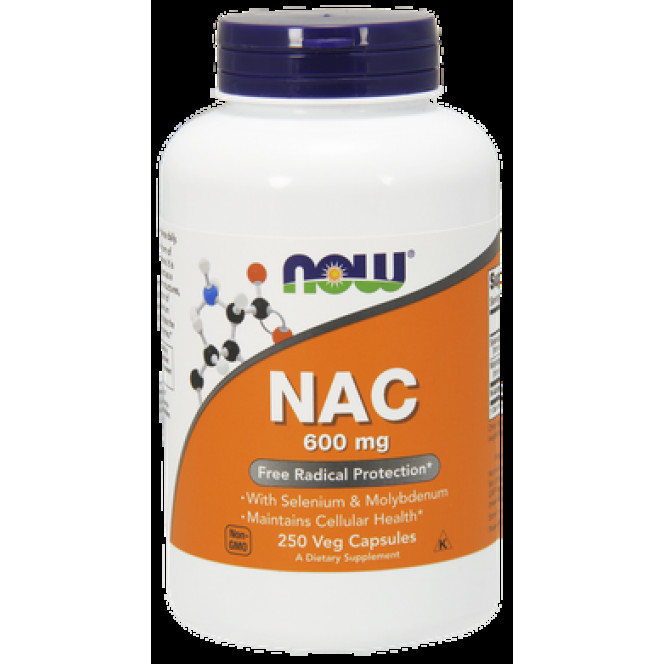 Acetylcysteine, NAC (N-Acetyl Cysteine), Now Foods, 600 mg, 250 Capsules, 02751
 