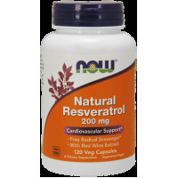 Ресвератрол, Resveratrol, Now Foods, натуральный, 200 мг, 120 капсул, 02758
  