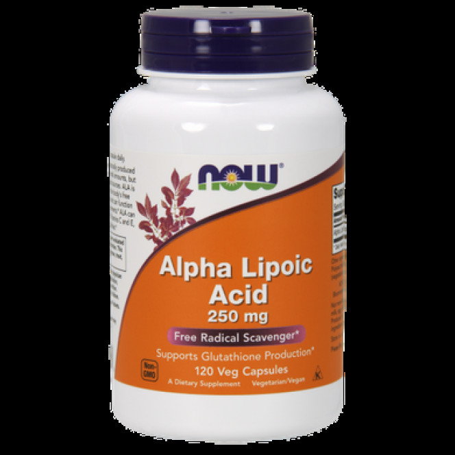 Альфа-липоевая кислота, Alpha Lipoic Acid, Now Foods, 250 мг, 120 капсул, 02761
  