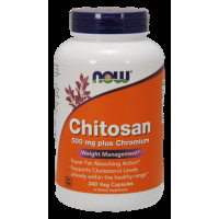 Хитозан, Chitosan, Now Foods, 500 мг, 240 капсул, 02764
  