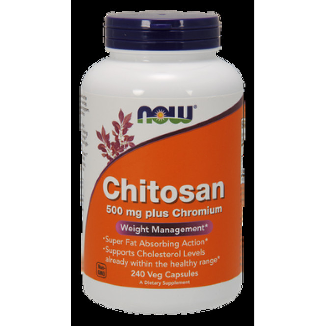 Хитозан, Chitosan, Now Foods, 500 мг, 240 капсул, 02764
  