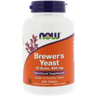 Пивные дрожжи, Brewers Yeast, Now Foods, 650 мг, 200 таблеток, 02766
  