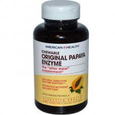 Папайя, Papaya Enzyme, American Health, 250 жевательных таблеток, 27677
  