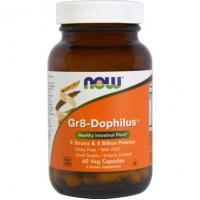 Probiotics, Gr8-Dophilus, Now Foods, 4 Billion CFU, 60 Capsules, 02769
 