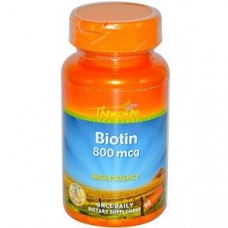 Биотин, Biotin, Thompson, 800 мкг, 90 таблеток, 27748
  