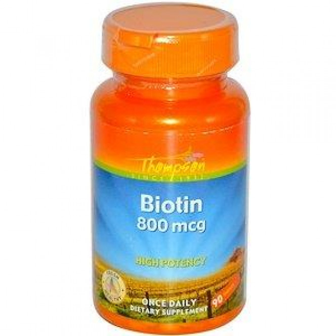 Biotin, Biotin, Thompson, 800 mcg, 90 Tablets, 27748
 