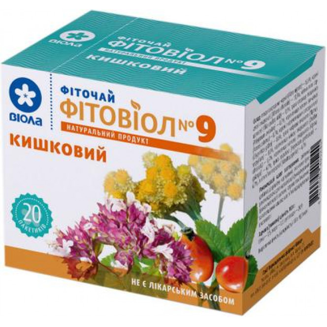 Herbal tea fitoviol No. 9 Intestinal, Viola, 20 sachets 45, 28002 .. Discounts, promotions, 100% original products. Worldwide delivery, free shipping, peace, health, cosmetics, fitness